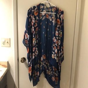 Blue floral Kimono